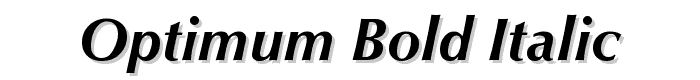 Optimum Bold Italic font